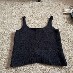 SKIMS Black Textured Pajama Tank